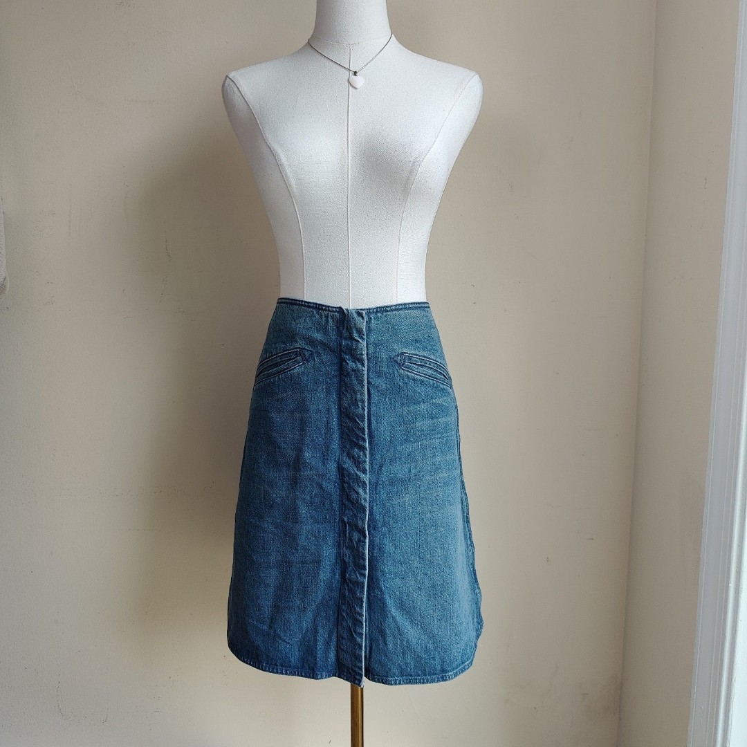 M.I.H. Jeans Women's Denim Skirt A-Line Medium Wash Size Small