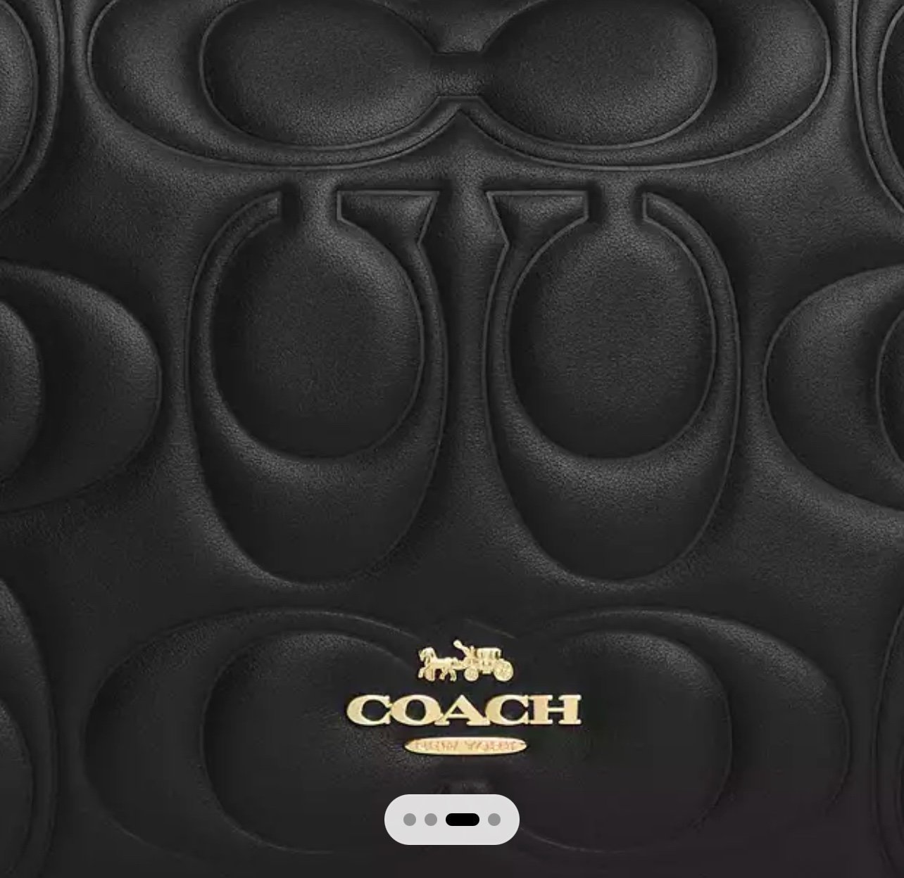 Coach Laurel Shoulder Bag In Signature Leather Black CZ178 - detail