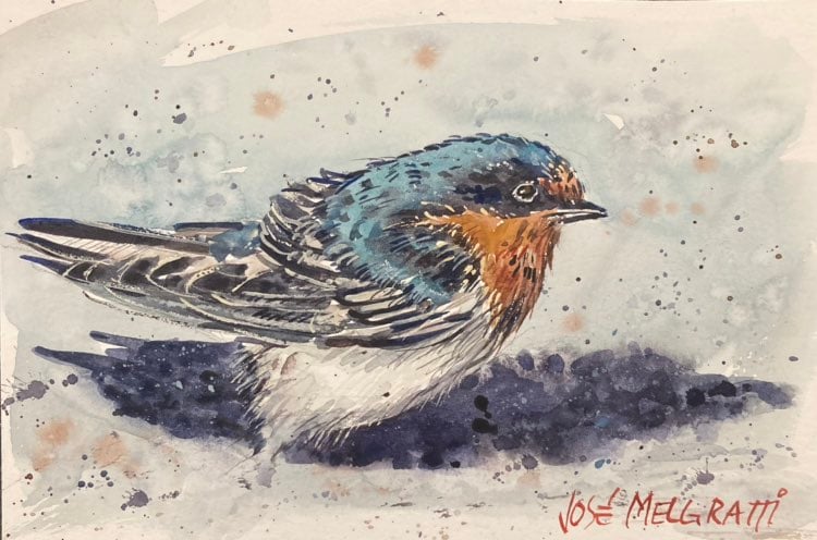 Original watercolor small Painting