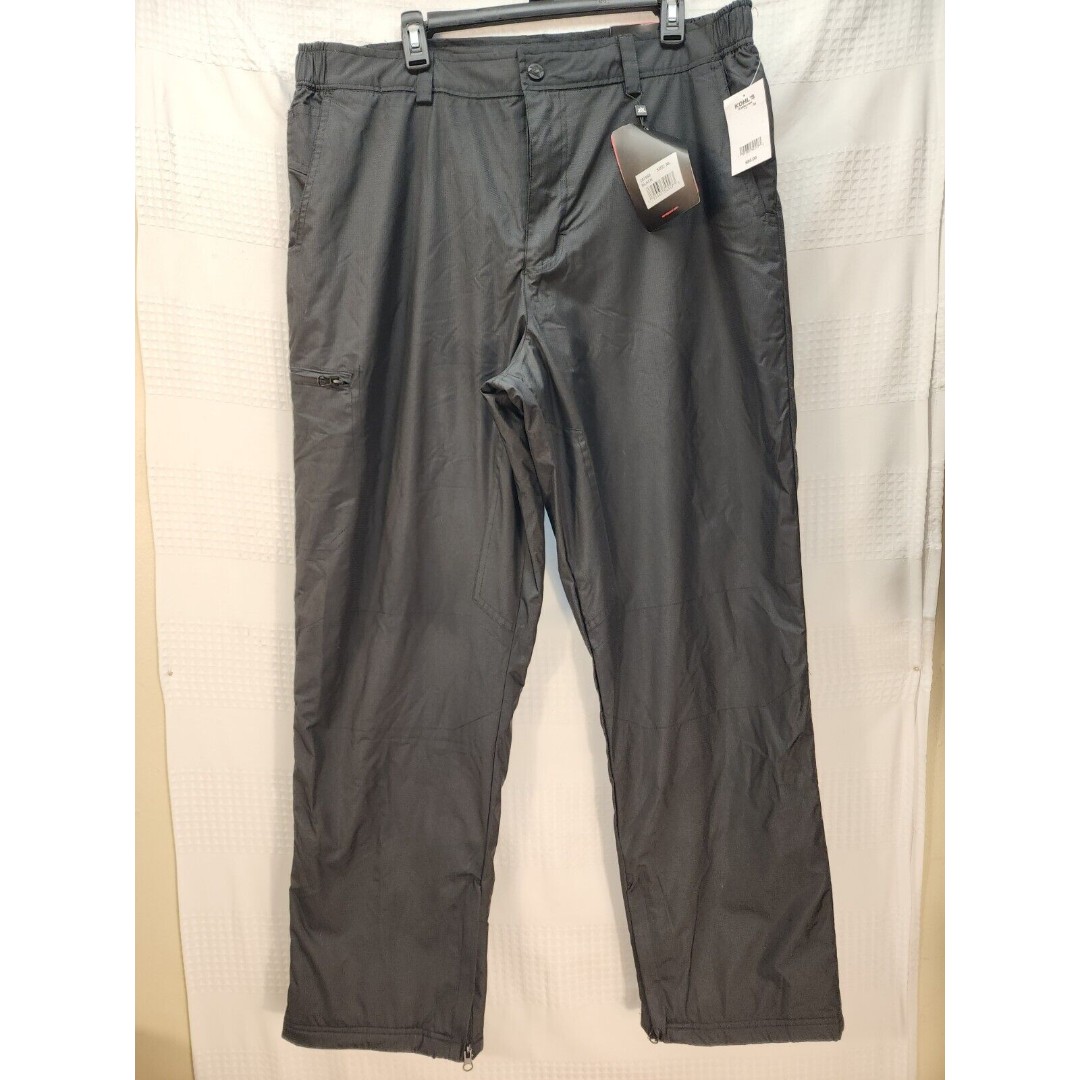 ZEROXPOSUR Men Snow Pant XL Black Ski Snowboard Fleece Lined Cargo