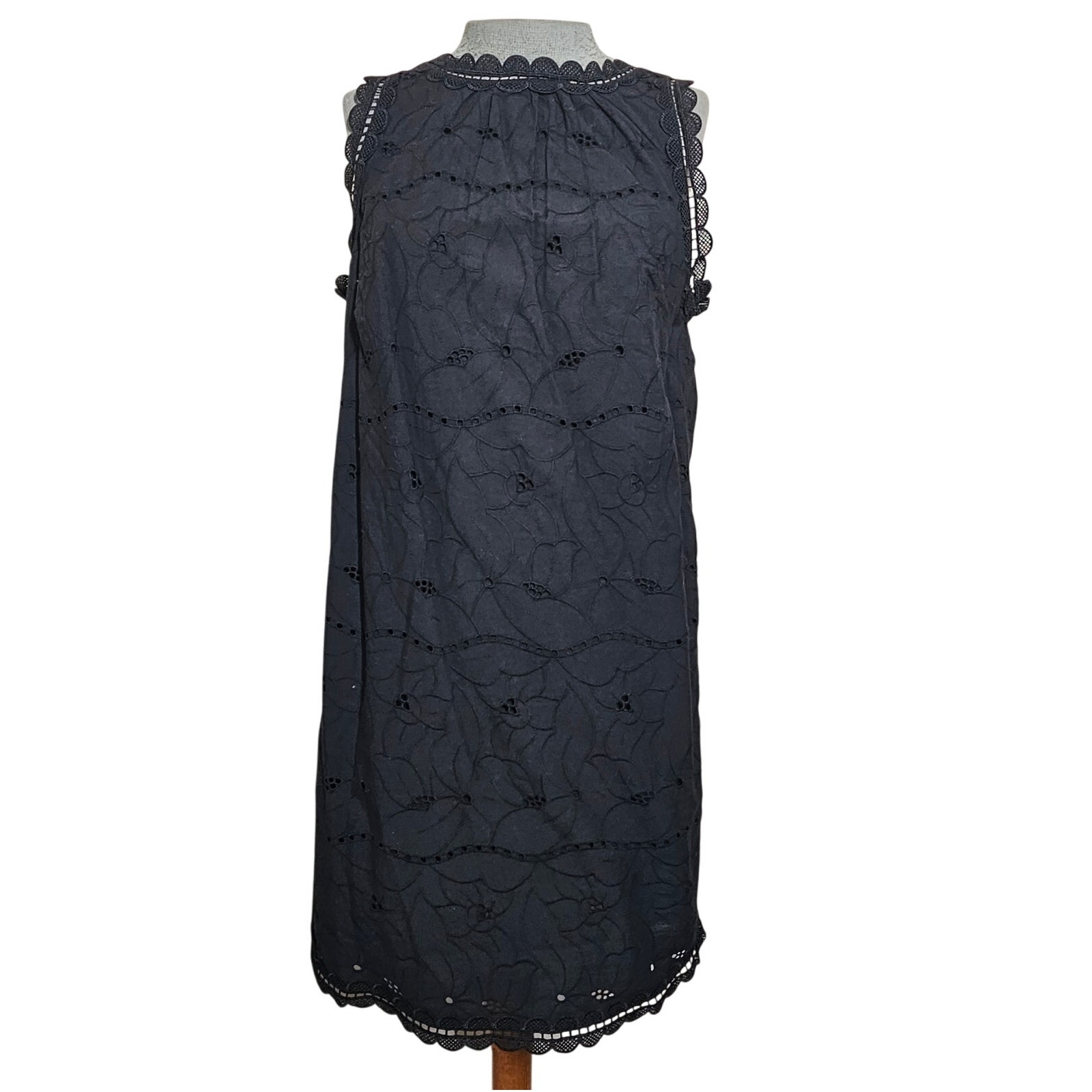 Loft Black Eyelet Dress Size 8 New with Tag