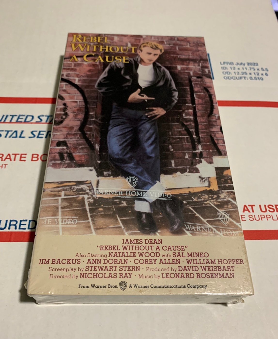 Original Release 1986 Rebel Without a Cause VHS SEALED James Dean Wraparound