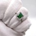 .925 Sterling Simulated Emerald (Cz) & Clear Cz Ring
