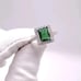 .925 Sterling Simulated Emerald (Cz) & Clear Cz Ring