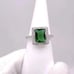 .925 Sterling Simulated Emerald (Cz) & Clear Cz Ring