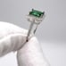 .925 Sterling Simulated Emerald (Cz) & Clear Cz Ring