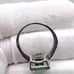 .925 Sterling Simulated Emerald (Cz) & Clear Cz Ring