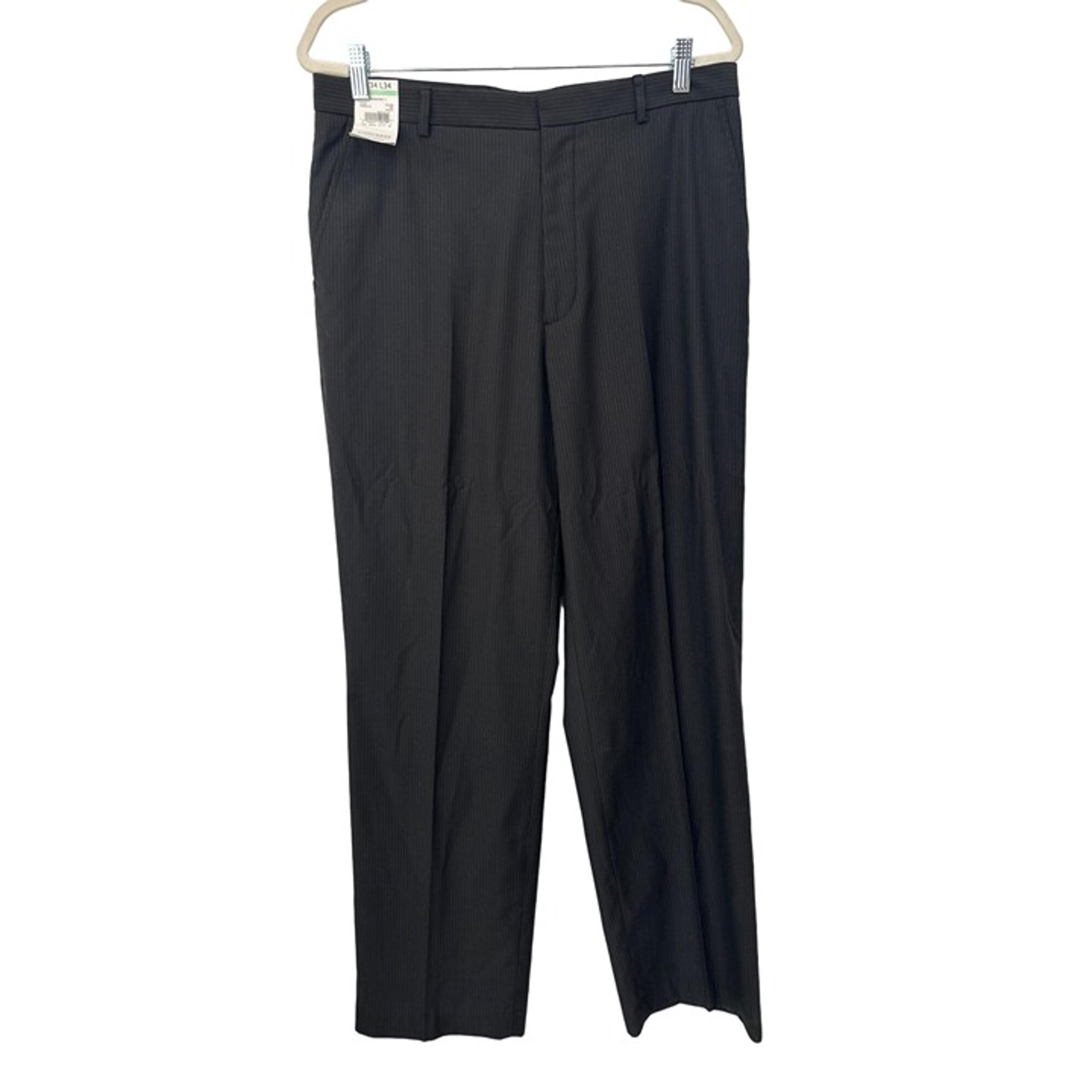 Concepts by Flat Front Trouser Dress Pants Men 34 Pinstripe Career NEW - Claiborne