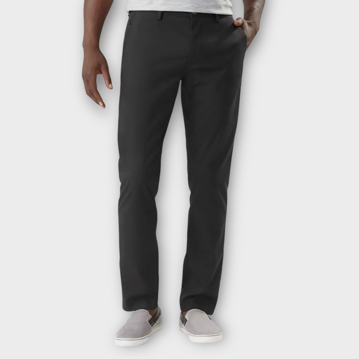 Tommy Bahama On Par IslandZone Flat-Front Performance Pants in Black Size 38x30