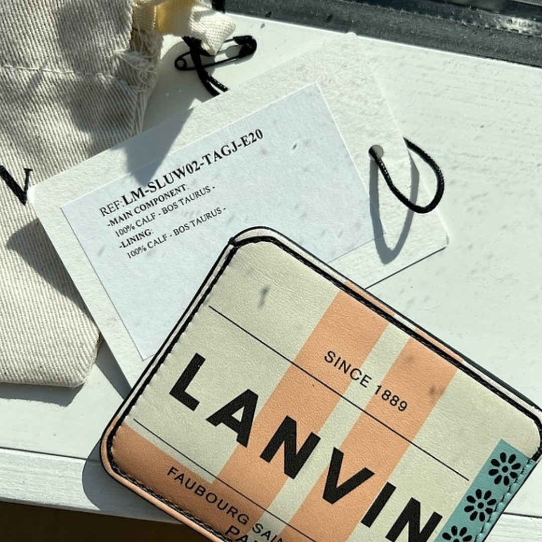 Lanvin Runway Iconic Logo Leather Cardholder