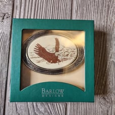Barlow Design Eagle Oval Belt Buckle NEW Made in USA Vintage