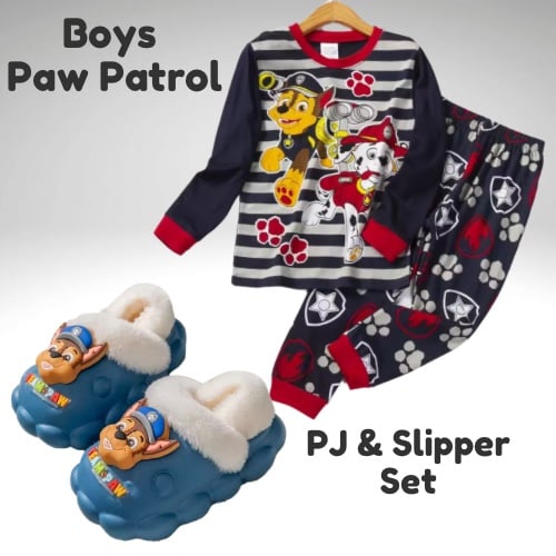 Boys Paw Patrol Pajama Set & Slippers | 2Y-6Y | New