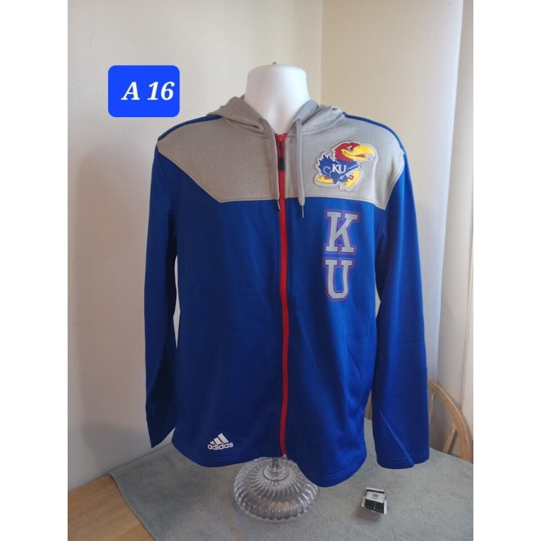 Kansas University Jayhawks Adidas Climawarm Zip Up Hoodie 75❌️35✅️ S Brand new