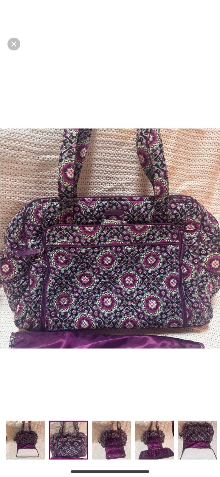 Rare Vera Bradley diaper bag with pad