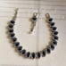 New 925 Silver Oval Cut Blue Sapphire Bezel Setting Bracelet with Extention