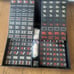 Brand new, unused mahjong tiles, black, with case.