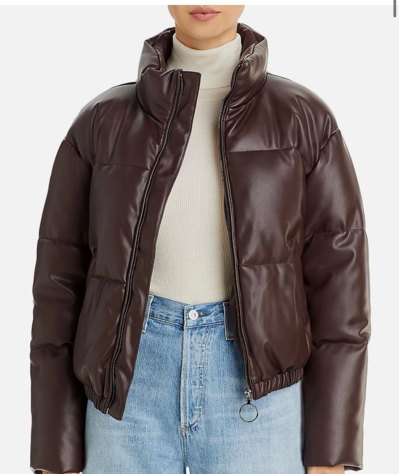 Leather Puffer