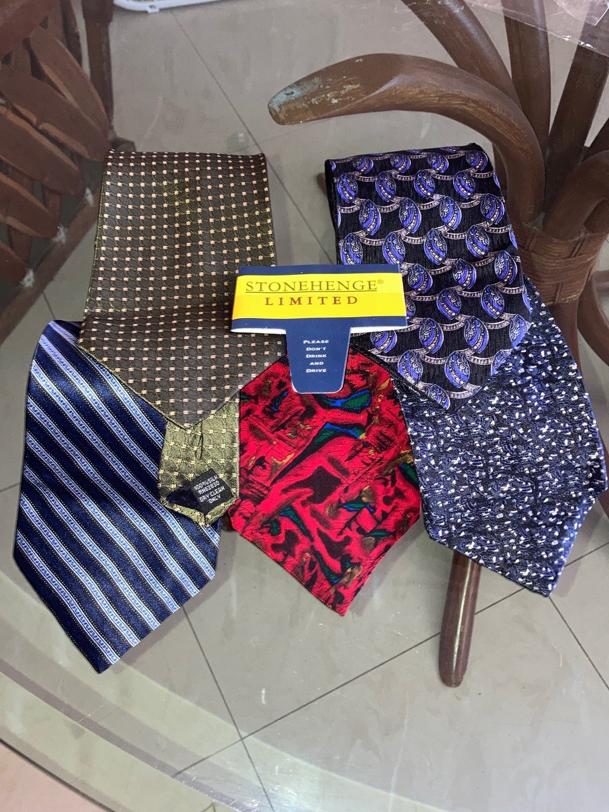 5 Silk ties in bulk