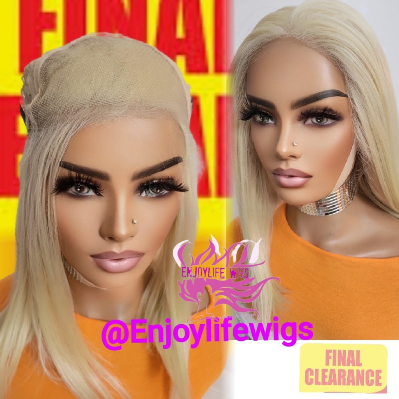 SALE‼️Free Parting Lace Cut Already blonde bob wig