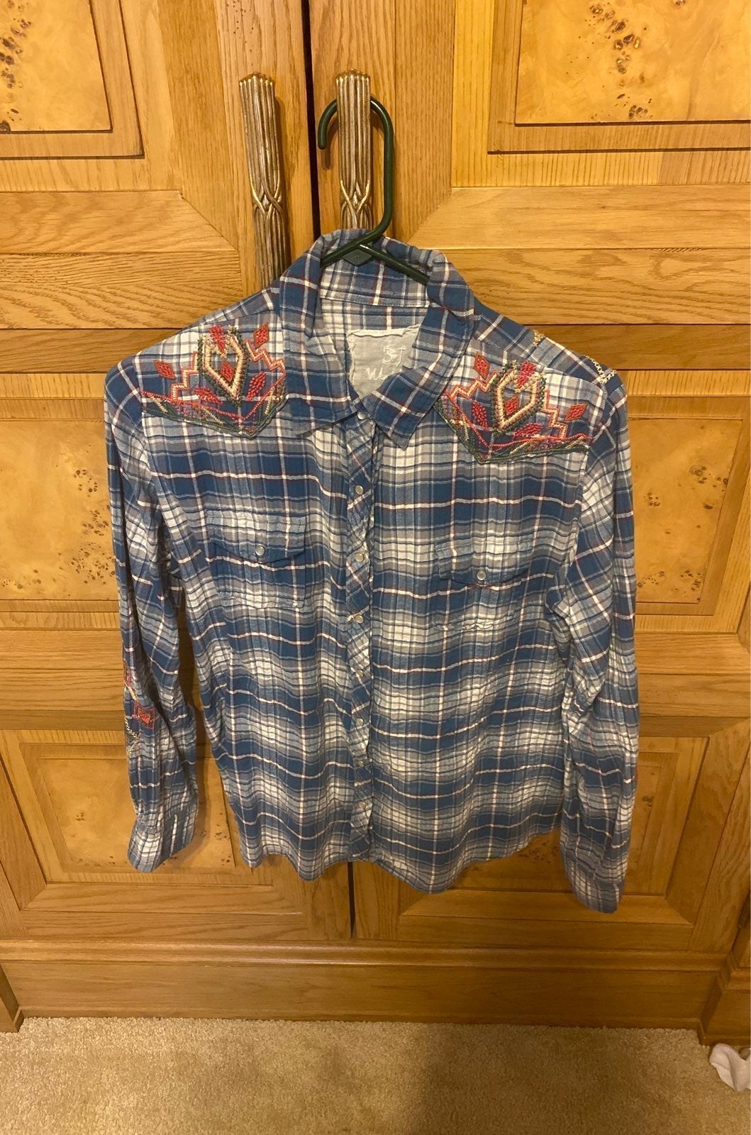 Jonny Was southwest inspired button down flannel shirt M