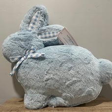 Cupcakes and Cashmere Faux Fur Bunny Pillow - Blue