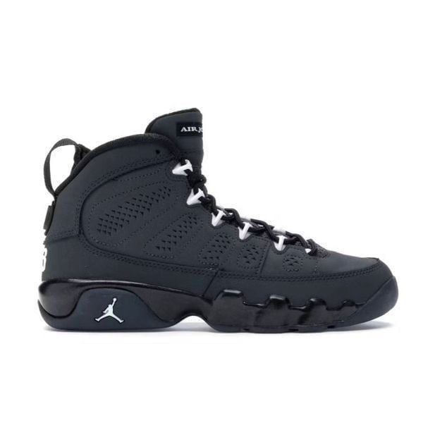 NIKE Air Jordan 9 Retro 'Anthracite White' GS Sneakers Size 6.5Y