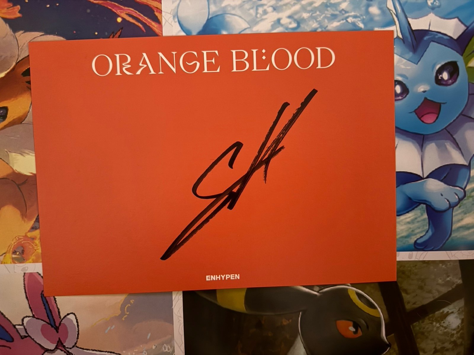 Enhypen Sunghoon Orange Blood Signed Postcard
