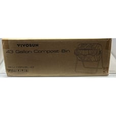 Vivosun Outdoor Tumbling Composter Dual Rotating Batch Compost Bin 43 Gallon