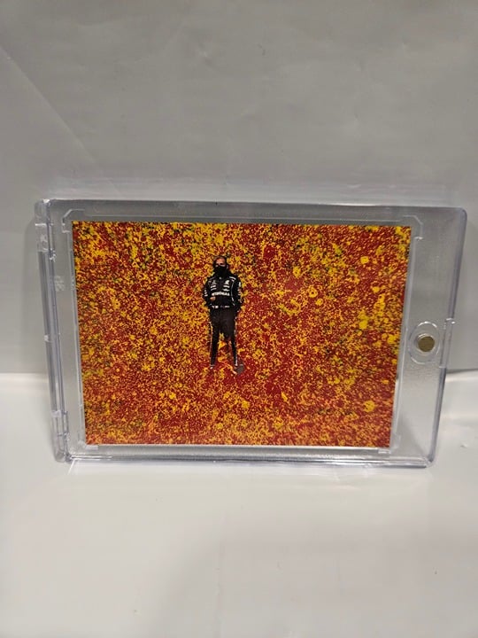 Lewis Hamilton SCUDERIA FERRARI Red Yellow ART CARD Formula 1 F1 Trading Card