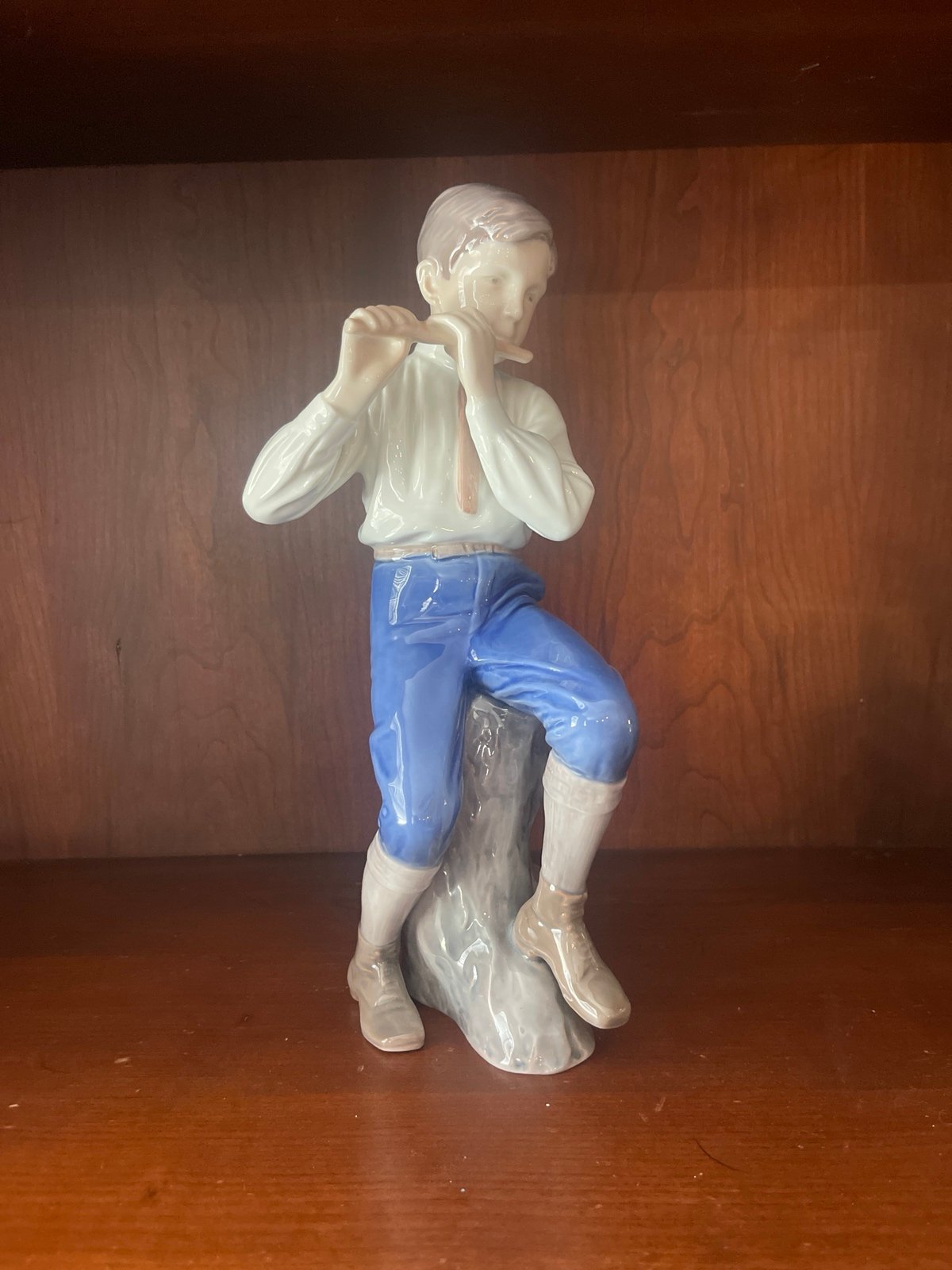 Bing & Grondahl Porcelain Boy Playing Flute #1897