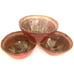 Signed Studio Pottery Small Bowls Glazed Red Tapas Rice Dip Trinkets 4.5 x 2.5