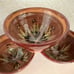 Signed Studio Pottery Small Bowls Glazed Red Tapas Rice Dip Trinkets 4.5 x 2.5