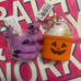 2 NWT HALLOWEEN WITCH HAND PUMPKIN HOLDERS POCKETBAC CLIP SET BATH & BODY WORKS