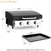 3-Burner Tabletop Griddle BBQ Propane Gas Grill BBQ Portable Flat Top Griddle