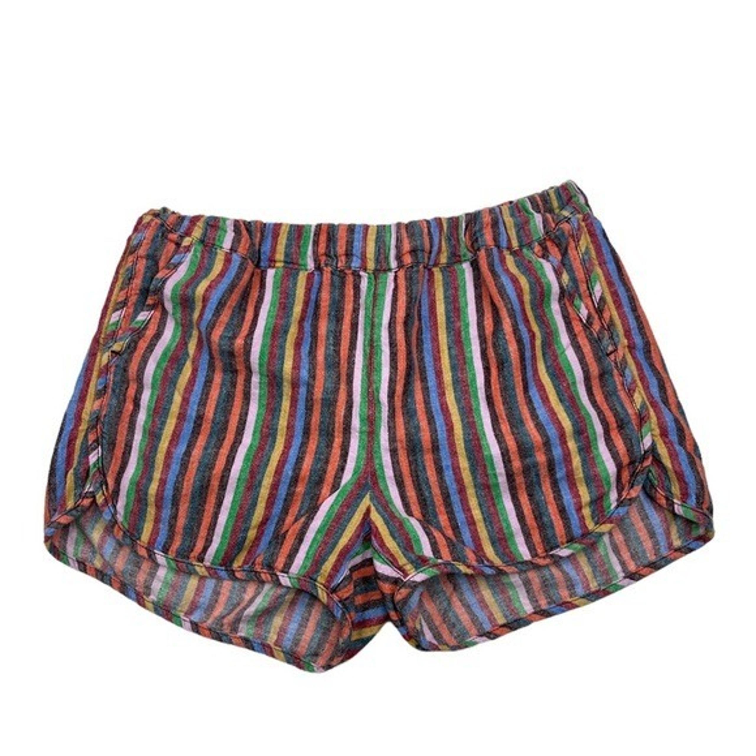 Madewell Pull On Shorts In Rainbow Stripe Size Small