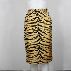 vintage 50s silk tiger print skirt 23/24