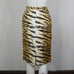 vintage 50s silk tiger print skirt 23/24