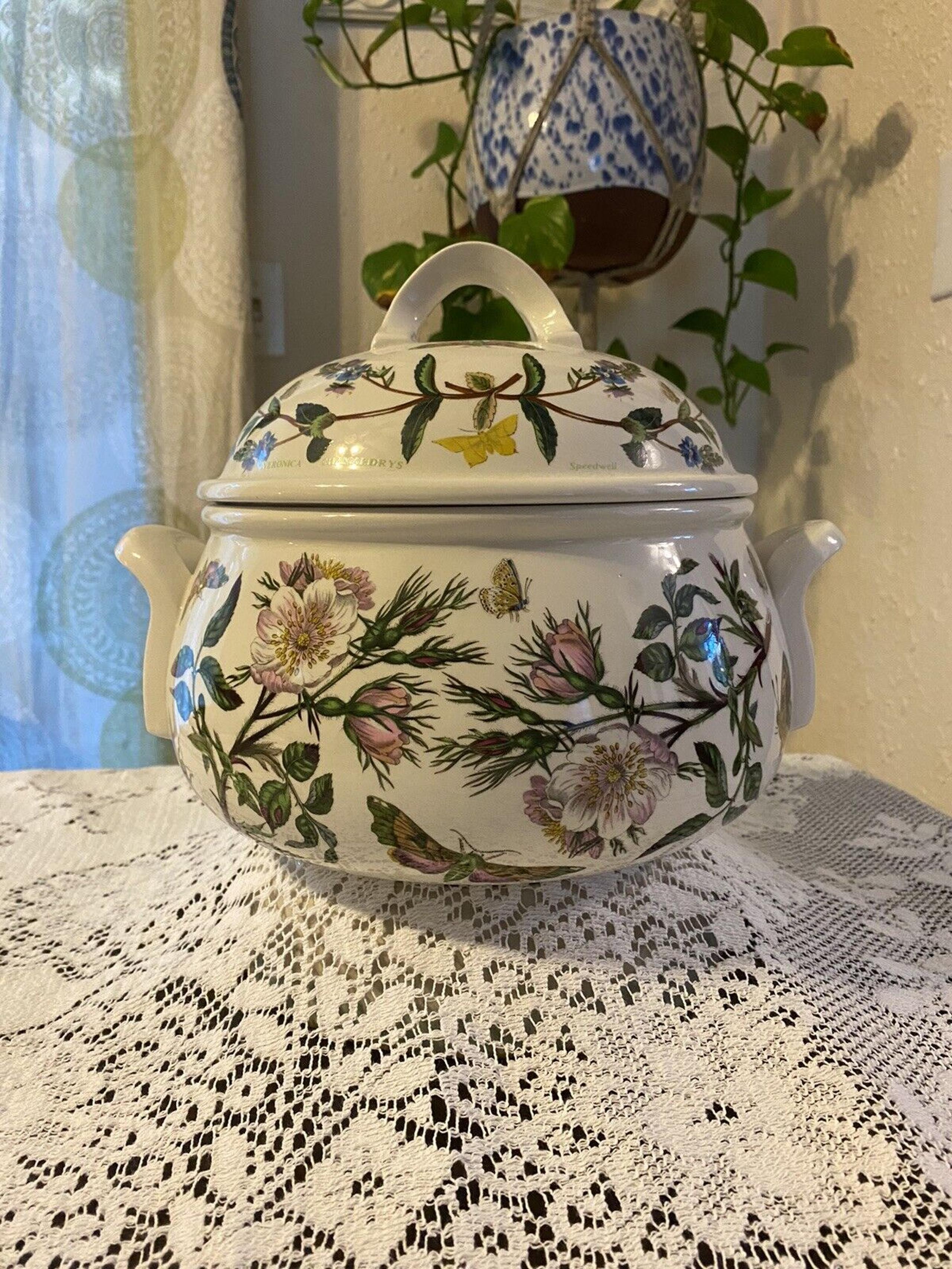 Botanic Garden Portmeirion Large Casserole Dish England No Chips