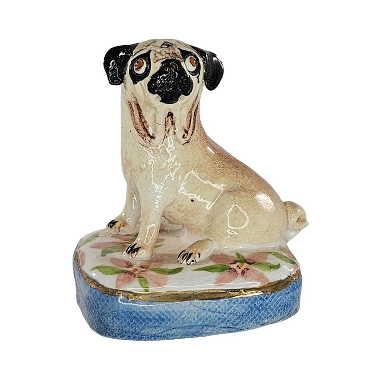 Vintage Basil Matthews Pug On Pillow Figurine Dog