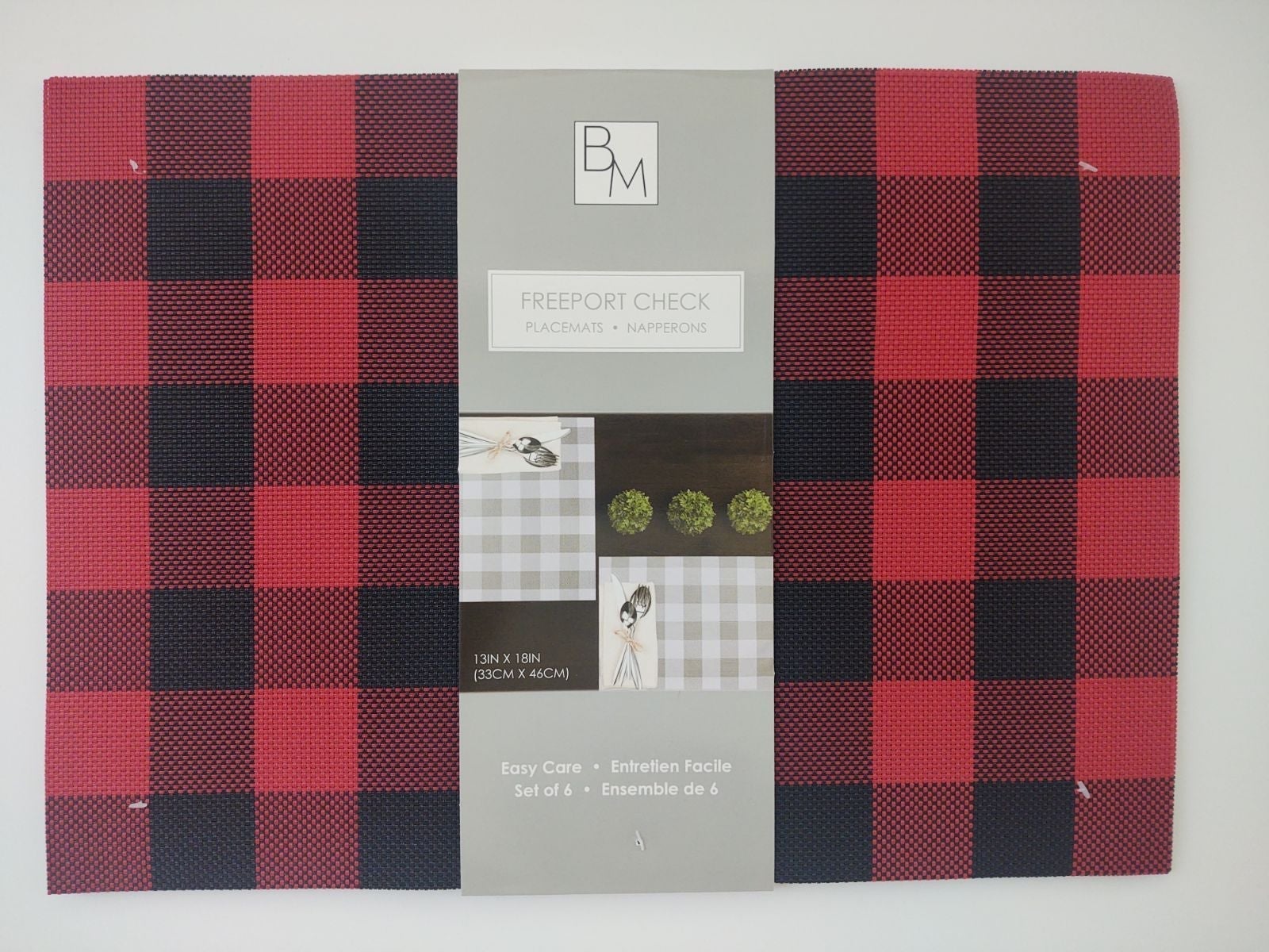 BM Freeport Check Placemats - Set of 6