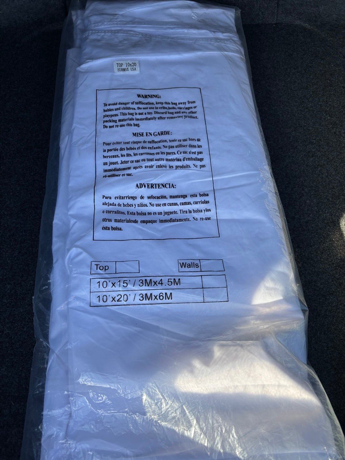 Eurmax USA 10x20 Pop Up Canopy Replacement Tent Top Cover