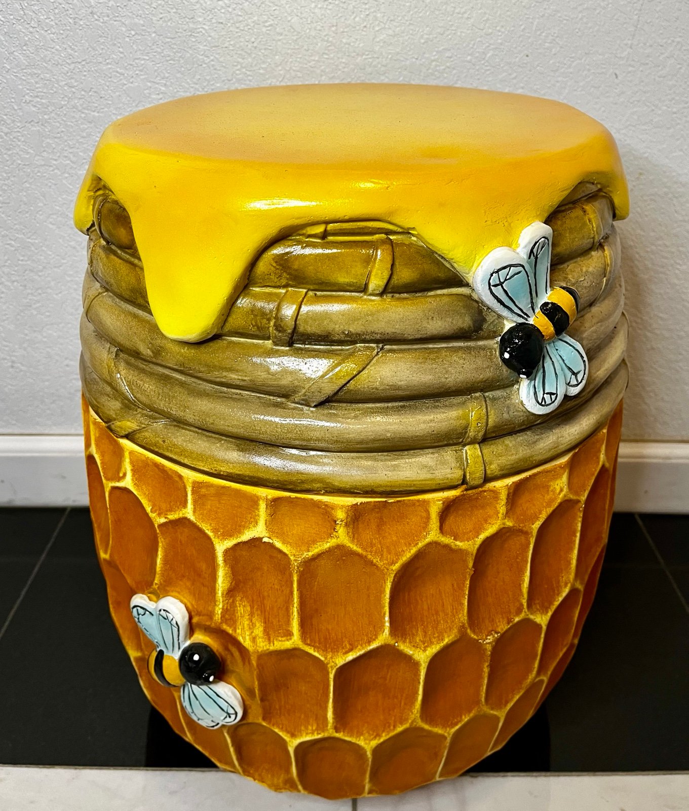 Honey Comb Bee Beehive Food Stool Side Table