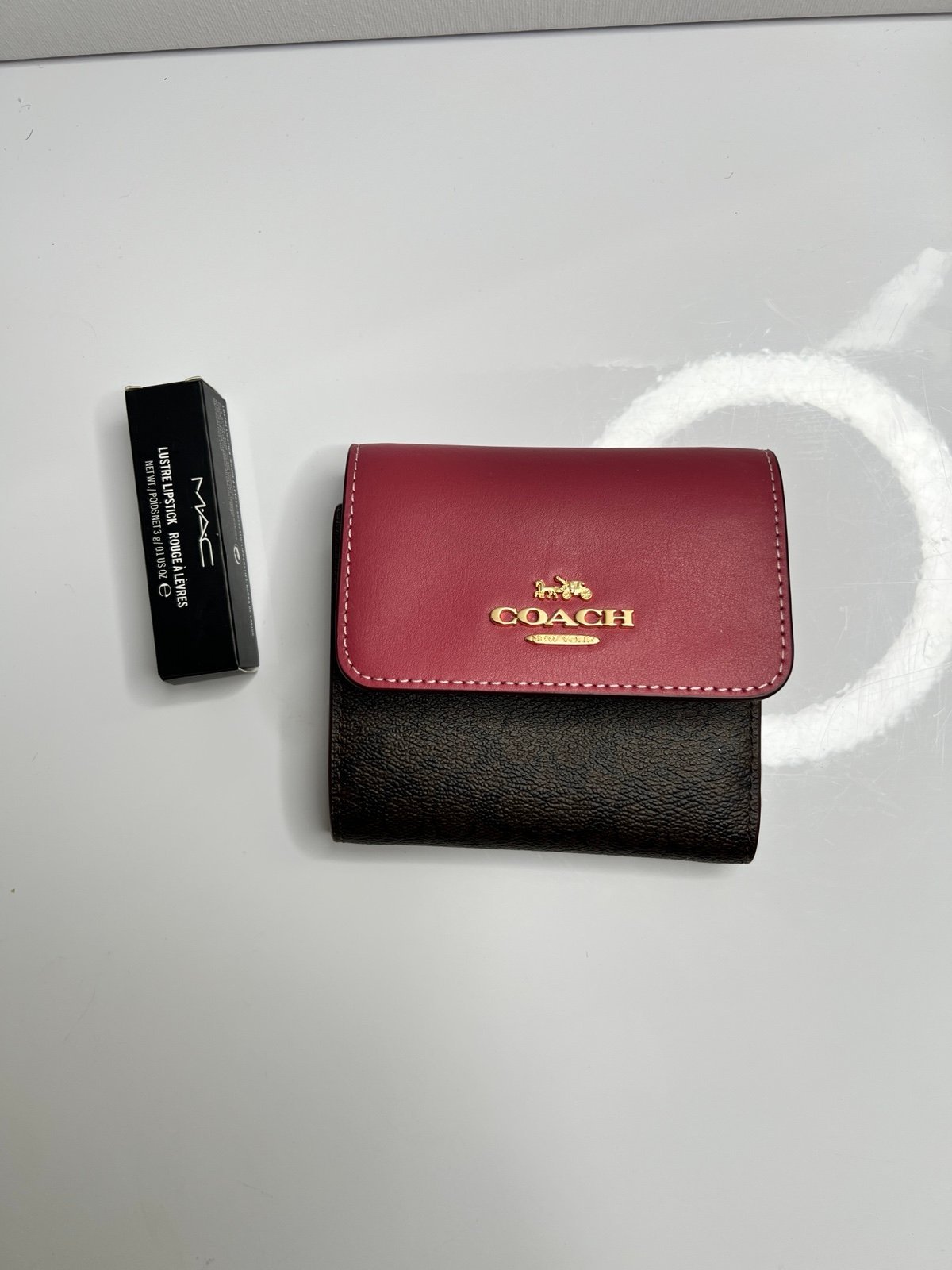 Coach small tri fold wallet