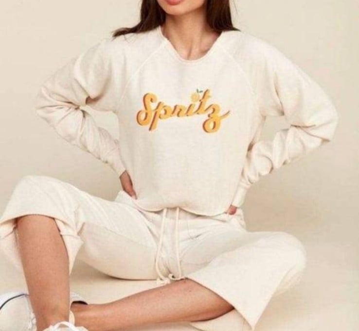 Mate The Label Spritz Cropped Sweatshirt NWOT