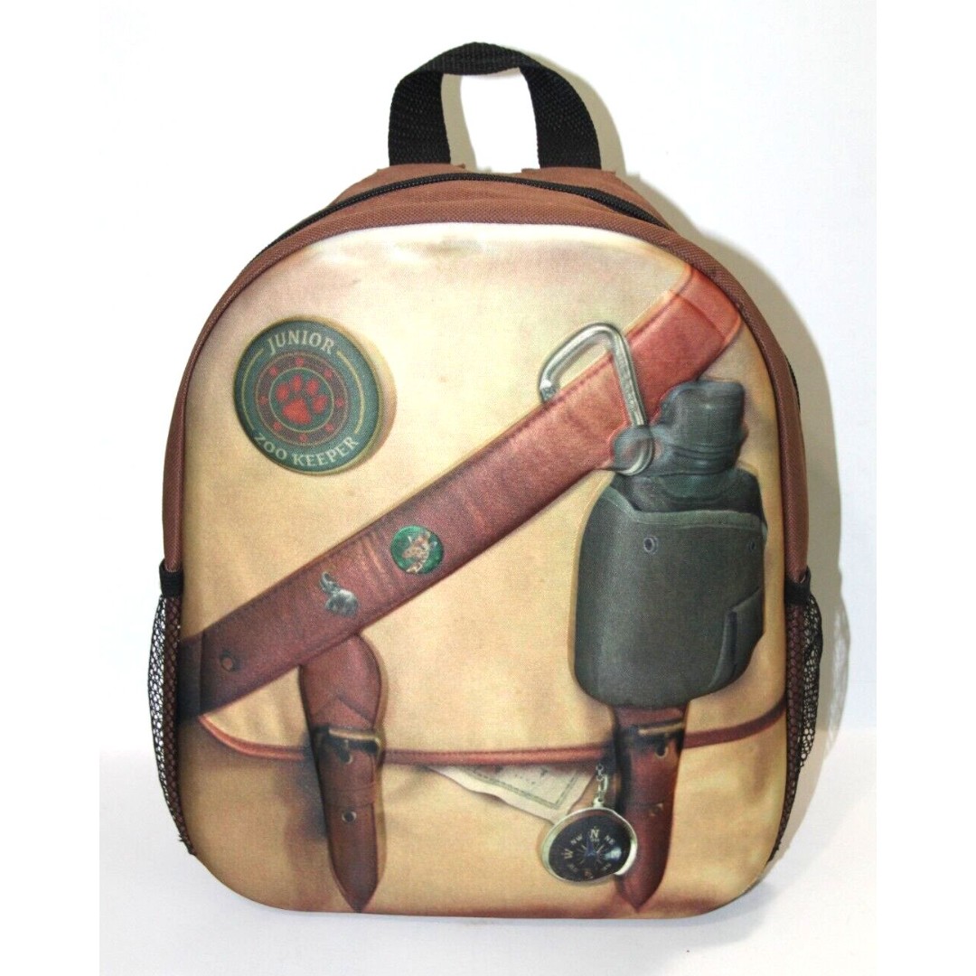 Rainforest Cafe Junior Zoo Keeper Canteen Compass 3D Kids Backpack 12.75 Inch
