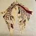 •Sacha For Basha Graphic Floral Silk Unique Rate Scarf Vintage Made in Japan
