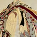 •Sacha For Basha Graphic Floral Silk Unique Rate Scarf Vintage Made in Japan