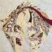 •Sacha For Basha Graphic Floral Silk Unique Rate Scarf Vintage Made in Japan