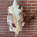 •Sacha For Basha Graphic Floral Silk Unique Rate Scarf Vintage Made in Japan