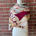 •Sacha For Basha Graphic Floral Silk Unique Rate Scarf Vintage Made in Japan